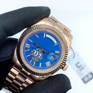 Relojes de diseño para hombre Reloj Plata Roma Número Cara Fecha grande Hombres Cristal de zafiro Acero inoxidable Mecánica automática Reloj montre de luxe