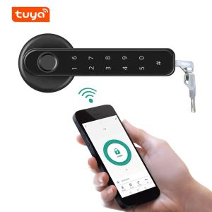 Verrouillage Bluetooth compatible Empreinte digitale verrouillage de porte USB Charge d'empreinte de la poignée de sécurité de la poignée avec 2 touches Entrée sans clé pour l'appartement