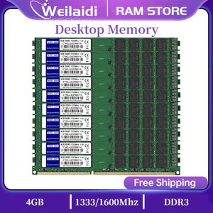 Verrouiller DDR3 10x4GB 1333MHz 1600MHz PC310600 PC312800 UDIMM Desktop Memoria RAM 240 PINS 1.5 V non ECC Tablette AMD et Intel