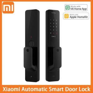 Verrouille Xiaomi Mijia Verrouille de porte intelligente automatique Biométrique Empreinte NFC Sécurité Smart Door Lock Work with Apple Homekit MI Home App