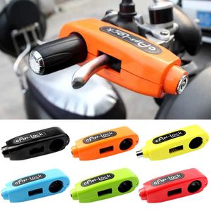 Cerraduras Cerraduras de bicicleta Cerradura universal para manillar de motocicleta Palanca de freno delantero Agarre Disco Bloqueo Scooter Motor Antirrobo Acelerador de seguridad 2306