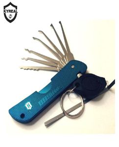 Herramientas de cerrajería Herramientas Haoshi Selección de bloqueo plegable Color azul Selecciones de bloqueo Herramientas Candado Jackknife Jack Knife Lock Pick Set Shippi24876869592