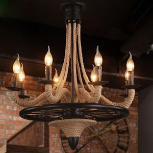 Loft colgante luz industrial Edison cuerda joroba arte colgante accesorio de iluminación campo americano lámpara colgante lámpara de barra de café