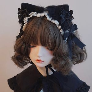 Lolita niños cosplay accesorios para el cabello fiesta dulce niñas cinta arcos polar orejas de gato palitos para el cabello princesa diademas niños diademas de dibujos animados Z1798