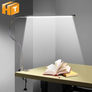Long Arm Table Lamp 48 LEDs Clip Mounted Office LED Desk Lamp USB Reading Light Eye Protect Clamp Book Light