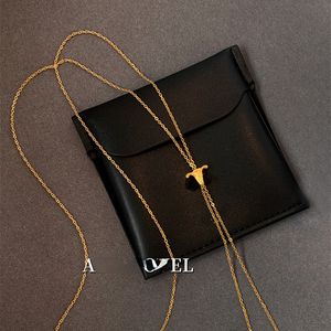 Collier Long à pompon doré pour femme, Design Ins, chaîne de pull de luxe légère de haute qualité