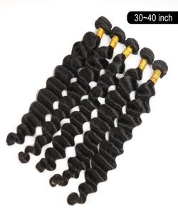 Longitud larga Bundles de cabello humano LEFT 32 34 36 38 40 pulgadas Extensión de onda profunda suelta brasileña Color natural2316678