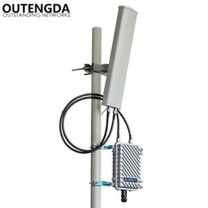 Enrutador wifi para exteriores de largo alcance de 400 metros, extensor de punto de acceso, enrutador inalámbrico de 2,4 GHz y 300 Mbs, estación Base de punto de acceso AP con 14dbi ANT