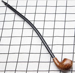 Longue tige fumant la pipe porte-cigarette en bois filtre créatif tuyau de tabac pour cadeau