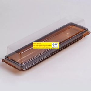 Lange transparente Roll-Kuchen-Box Kunststoff-Blister-Backen-Dessert-Kuchen-Verpackungsbox Großhandel schneller Versand