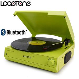 LoopTone 33/45/78 RPM Bluetooth Vinilo LP Tocadiscos Tocadiscos Altavoz incorporado Conector para auriculares Salida de línea RCA AC110 ~ 130 220 ~ 240V 240102