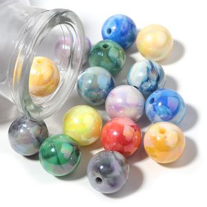 Perles en vrac pour bracelets Collier de perles rondes colorées Bijoux de fabrication de fashion mignon Abs bricolage pour enfants