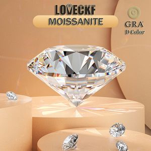 Diamants en vrac 100 pierres de couleur réelle D 1 ct 65 mm diamant cultivé en laboratoire certifié GRA testeur de diamant Moissanita Premium Gemstone Pass 230505
