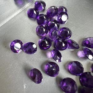 Diamants en vrac 6mm améthyste violet foncé pierres précieuses naturelles de taille ronde pierre de Stock à vendre