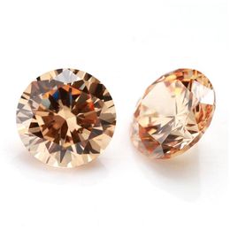 Liquidation de diamants en vrac, 100 pièces/sac, 7 Mm, coupe ronde transparente, 15 couleurs, pierres précieuses en zircone cubique 5A, perles en pierres précieuses pour Dheaz