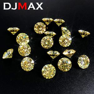 Loose Diamonds DJMAX 0.8ct 6mm Rare Lemon Yellow Color Loose Stones VVS1 Excellent Cut Diamonds 230607