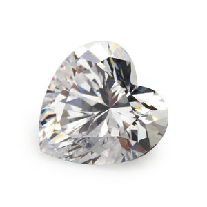 Diamantes sueltos al por mayor brillante 100 unids/bolsa 4X4 Mm forma de corte facetado de corazón 5A cuentas de Zirconia cúbica blanca para joyería Diy Drop Dhsgu