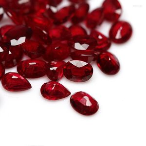 Boucles d'oreilles en pierres précieuses en vrac bijoux Fashing Nade coupe ovale 3x4mm fabricant de rubis naturel accepter la taille personnalisée