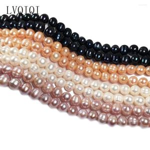 Pierres précieuses en vrac LVQIQI perles d'eau douce naturelles qualité riz forme poinçon pour la fabrication de bijoux collier à faire soi-même Bracelet accessoires