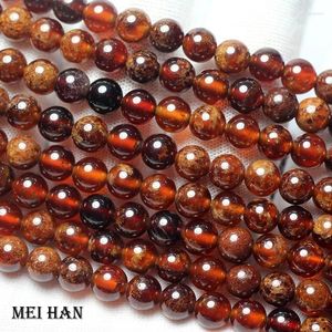 Gemystones en vrac Meihan Wholesale (2 brins / ensemble) Natural 6 mm Spessartine Garnet Stone Perles pour la fabrication de bijoux