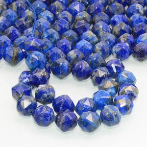 Pierres précieuses en vrac, Lapis Lazuli naturel, perles rondes à facettes, 8.8mm-9.8mm