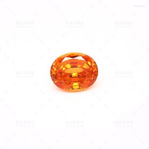 Pierres précieuses en vrac Régénéré Orange Fanta Sapphire 6.06CT Cristal en laboratoire Bonne coupe et polissage prenant en charge l'arrivée personnalisée