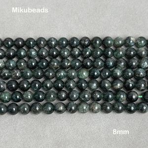 Pierres précieuses en vrac, vente en gros, perles rondes lisses en Kyanite verte naturelle, 5.5mm 8mm, pour la fabrication de bijoux, bracelets et colliers, DIY