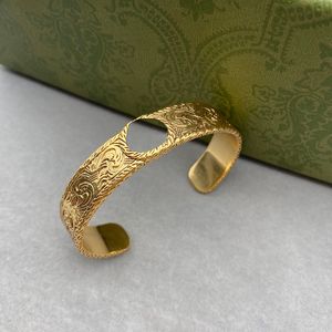 Bracelet en or à boucle ouverte pour femmes, cercle creux, tempérament, lignes dédiées légères, pour fête de mariage