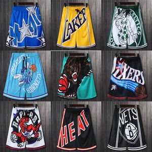 Pantalones cortos de verano sueltos para hombres: pantalones cortos de estilo de baloncesto ideales para bulls Raptors Magic Fans entrenando pantalones cortos deportivos con ropa de hip hop de hop ropa casual