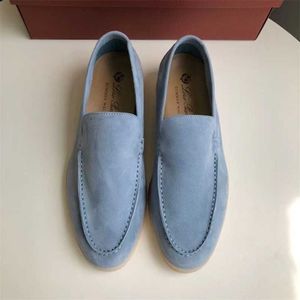 Loropiana Desiner Shoes Online Original Italian Genuine Leather Shoes with Lp Lofo Flat Bottom Casual Lazy Men's Shoes withILCG