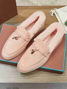 Loropinas Shoes Chaussures décontractées Charmes d'été Mocassins de marche Loropinas Mocassins en peluche pour hommes Chaussures Otter Fourrure de lapin Givré LP Chaussures paresseuses à fond plat Un pied pour W HBNV