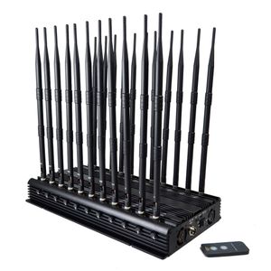 Les bloqueurs de bureau Super 22 antennes peuvent bloquer WIFI GPS Bluetooth UHF/VHF RC315 433 868 MHz LOJACK GSM 2G 3G 4G 5G bloqueur