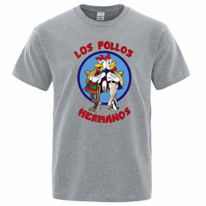 Los POLLOS Hermanos T-Shirt imprimé drôle hommes Fi décontracté manches courtes été Cott respirant T-Shirt poulet frères T-Shirt 1148 #