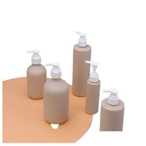 Bouteilles de lotion en gros bouteilles de pompe en plastique dégradables bouteille de voyage rechargeable récipient de blé avec pour lotion de shampooing Dhgarden Dh6Bg