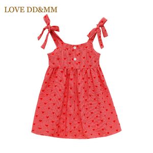 LOVE DDMM Girls Love Vestidos Verano Casual Cómodo Suspender Dress Kids Sweet Costume Niños Party Fancy 210715