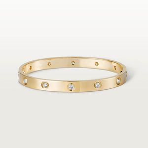 amor brazalete de diamantes pulsera mujer titanio acero pulsera amante oro diamante pulsera tecnología de joyería de lujo nunca se desvanece para evitar que los diseñadores de joyas