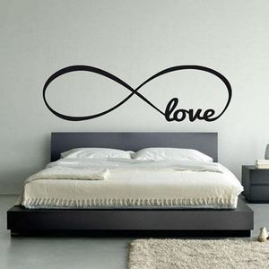 Amour Infinity Stickers Muraux Décor À La Maison Chambre Décor Infinity Symbole Mot Vinyle Art Mural Couple Chambre Sticker Papier Peint Décoration