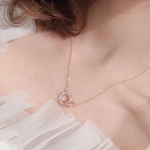 Collar LOVE para mujer diseñador diamante plata fina calidad T0P cristal de la más alta calidad longitud de la cadena 16 + 2 CM regalo de aniversario ajustable 002
