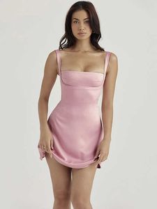 Lovely Pink Birthday Outfits Simple Slim Mini Dress Night Date Elegante Mujer Ropa Boda Invitado Vestidos de fiesta