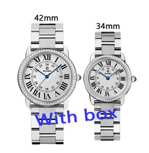 Les amoureux regardent des dames de mode 34 mm hommes d'affaires 42 mm londoniens amateurs de grime de diamant montres