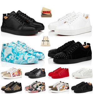 Red Bottoms Designer Chaussures Femmes Hommes Christan Luxury Flat Low Top Platform Sneakers Louisboutin Suede Nappa Patent Calf leather Vintage Loafers Trainers