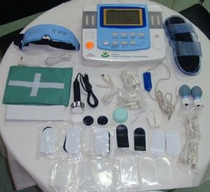 Dispositivo médico de ultrasonido de uso clínico de 9 canales de baja frecuencia TENS EMS calentamiento por infrarrojos láser con masajeador de pies y ojos EA-VF29