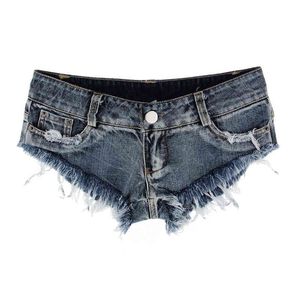 Short taille basse Mini Jeans chauds Pole Dance String Bar Shorts Micro sport Denim plage décontracté dame Y220311