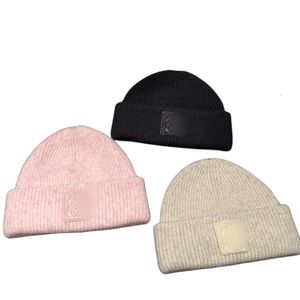 Lowees Hat Haute Qualité Haute Versionchapeau En Laine Tricoté Automne Et Hiver Marque Tendance Petite Étiquette En Cuir Chapeau Froid Chapeau De Ski En Plein Air Chapeau Chaud