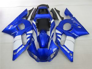 Carenados de piezas de moto de precio más bajo para Yamaha YZF R6 98 99 00 01 02 kit de carenado negro azul YZFR6 1998-2002 OT46