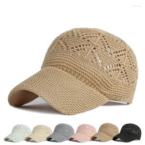 Casquette de Baseball ajourée pour femmes, chapeau de soleil respirant, tricoté, pour vacances, Be Gorras, le plus bas en casquettes de balle, été