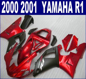 Carenados de precio más bajo para YAMAHA 2000 2001 YZF R1 kit de carenado ABS rojo negro mate YZF1000 00 01 BR14