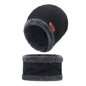 Prix le plus bas tout le réseau Hiver Laine Cou Écharpe Cap Pour Hommes Femmes Épais Chaud Velours Bonnet Chapeau Tricoté Chapeau En Plein Air Chapeau D'équitation Masque Bonnet Chapeaux Ensemble Écharpe