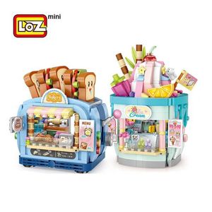 LOZ Blocks DIY Building Bricks Cute Small Store Model Toy para niños Juguetes Mini Shop Kids Gift Girls Present Christmas 1745 Q0723