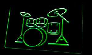 LS0056 LED Strip Lights Sign My Band Room Tambour Instruments de musique Gravure 3D Conception gratuite Vente en gros au détail